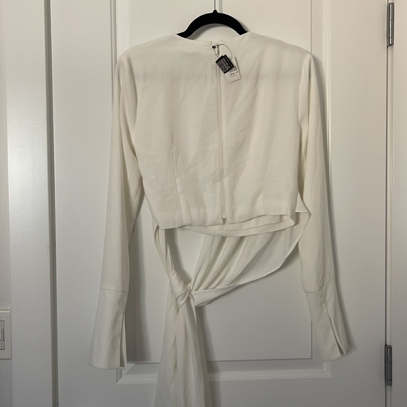 16Arlington Cropped Tie-front Cady Top - Picture 6 of 15